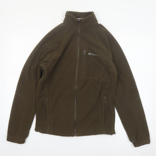 Columbia Men’s Brown Fleece Jacket S Outdoor Full Zip Interchange