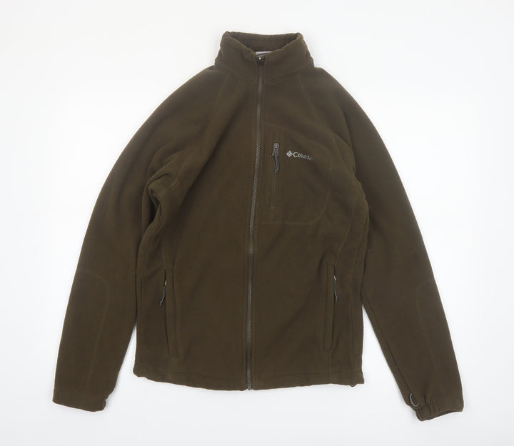 Columbia Men’s Brown Fleece Jacket S Outdoor Full Zip Interchange