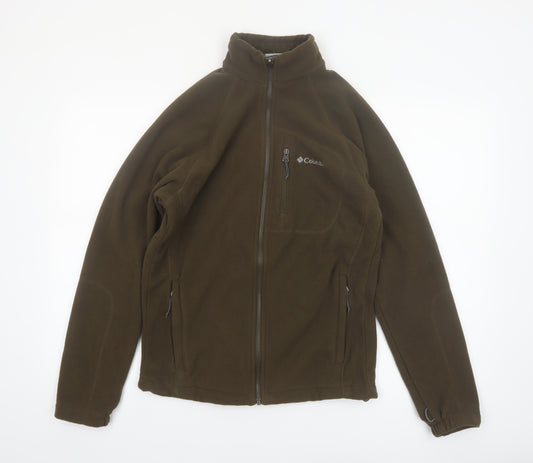 Columbia Men’s Brown Fleece Jacket S Outdoor Full Zip Interchange