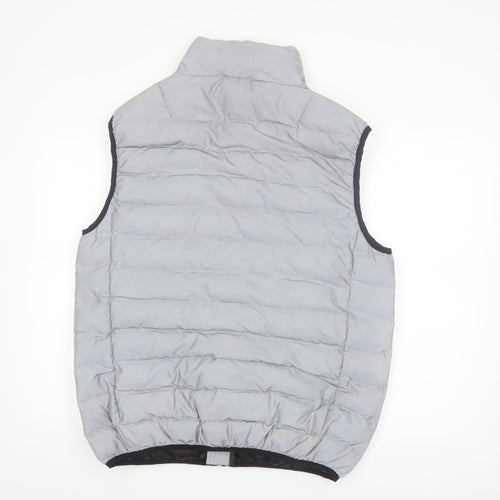Nicce London Men's Grey Puffer Waistcoat Vest Size L Regular Fit