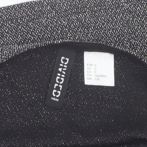 H&M Divided Women’s Silver Cowl Neck Glitter Camisole Top Size 8