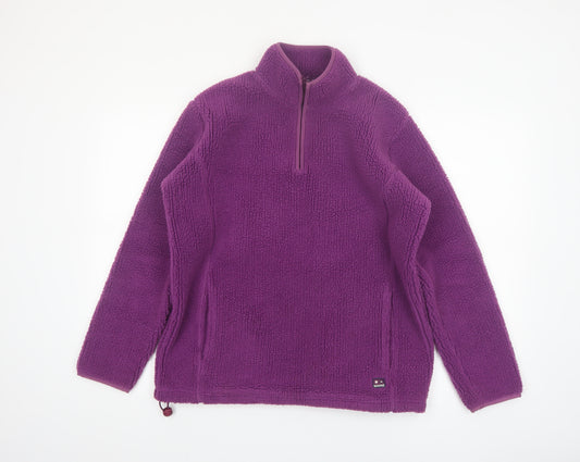 Maine New England Women's Purple Fleece 1/4 Zip Sweatshirt Size 12