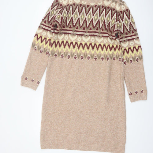 Thermolactyl by Damart Women Beige Size 12 Knit Jumper Dress