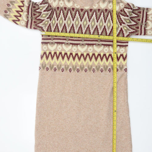 Thermolactyl by Damart Women Beige Size 12 Knit Jumper Dress