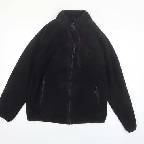 Marks and Spencer Men's Black Fleece Full Zip Jacket Size S