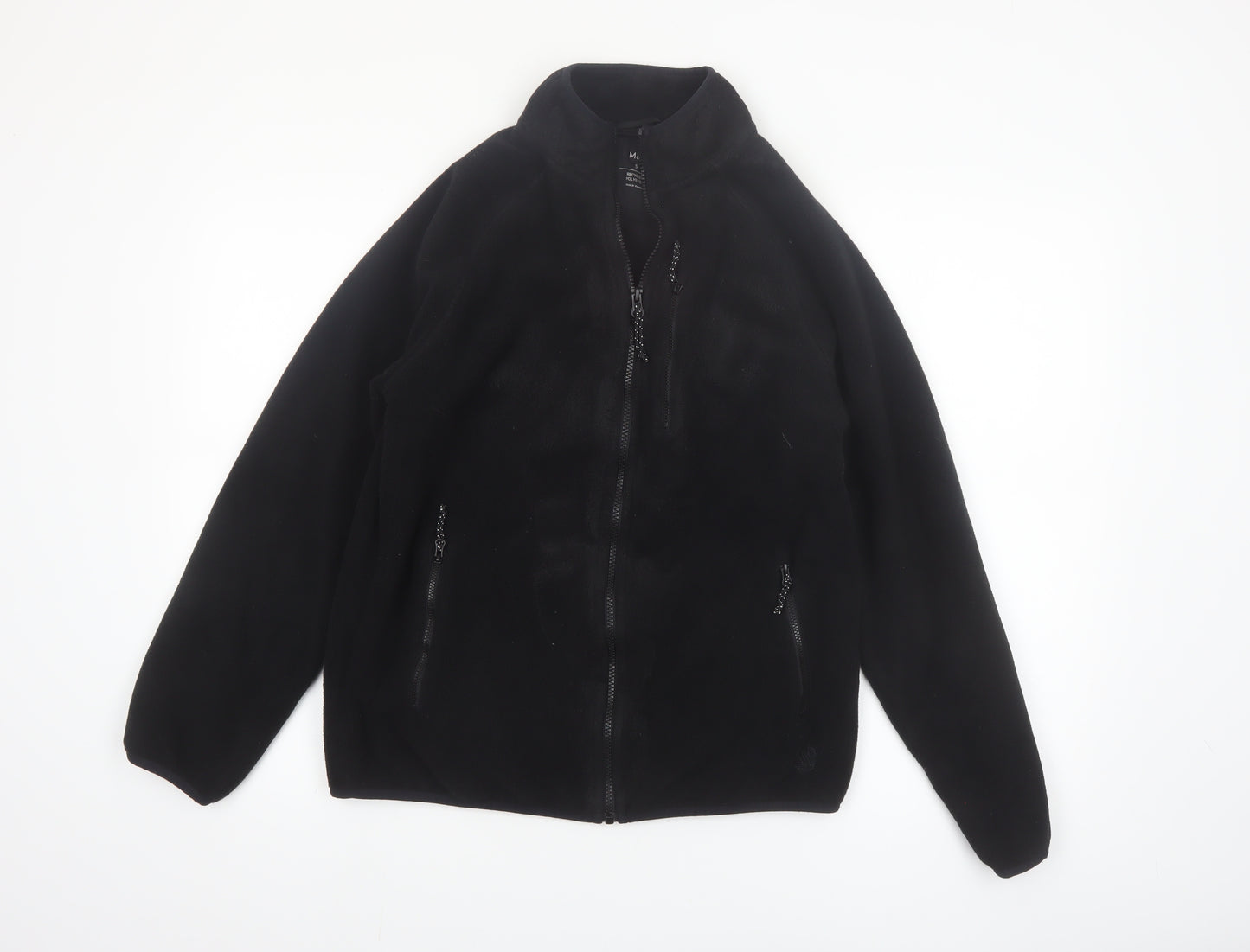 Marks and Spencer Men's Black Fleece Full Zip Jacket Size S