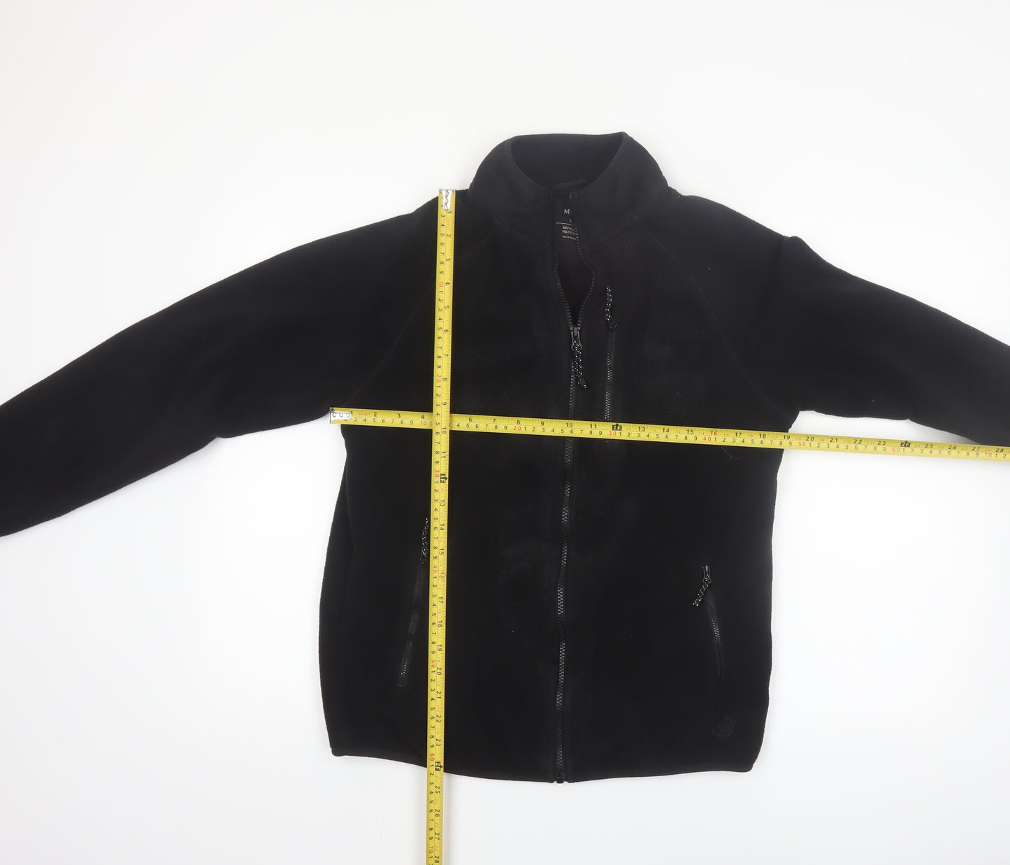 Marks and Spencer Men's Black Fleece Full Zip Jacket Size S