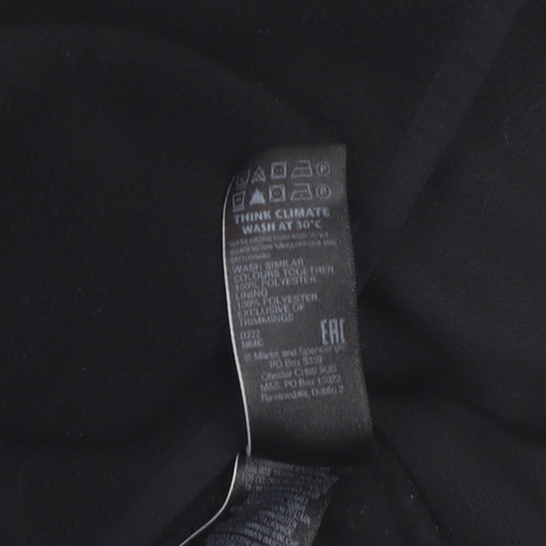 Marks and Spencer Men's Black Fleece Full Zip Jacket Size S