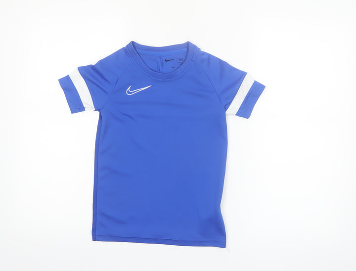 Nike Boys Blue Dri-FIT Short Sleeve Athletic T-Shirt XS