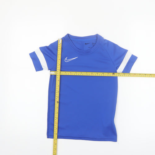 Nike Boys Blue Dri-FIT Short Sleeve Athletic T-Shirt XS