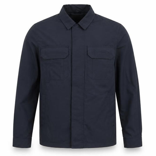 French Connection Men's Blue Polyamide Jacket Size M Casual Mid-Length