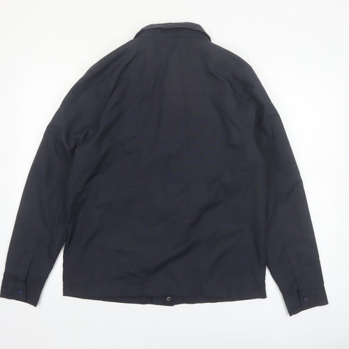 French Connection Men's Blue Polyamide Jacket Size M Casual Mid-Length