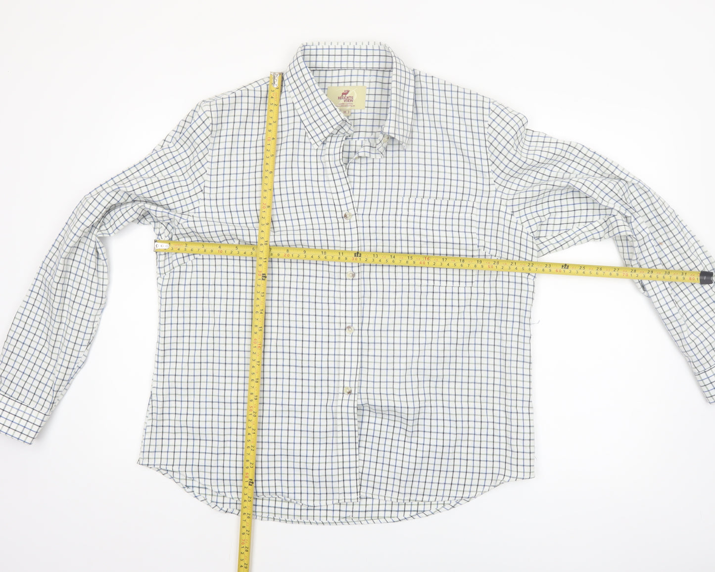 Regents View Women's Multicoloured Check Long Sleeve Button-Up Shirt Size 18