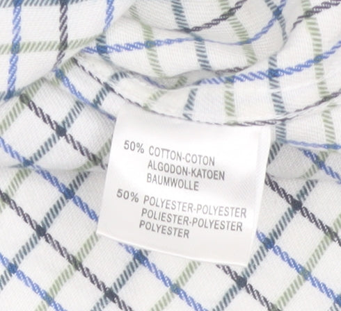 Regents View Women's Multicoloured Check Long Sleeve Button-Up Shirt Size 18