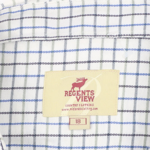 Regents View Women's Multicoloured Check Long Sleeve Button-Up Shirt Size 18