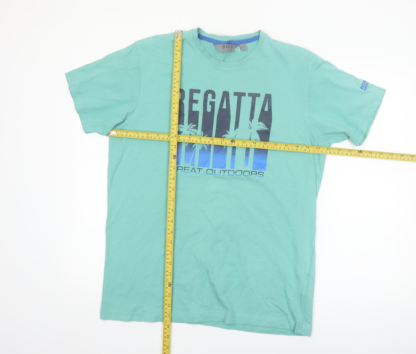 Regatta Men’s Green Graphic Print Short Sleeve Cotton T-Shirt L