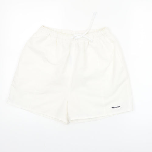 Reebok Women White Size 12 Bermuda Sports Shorts