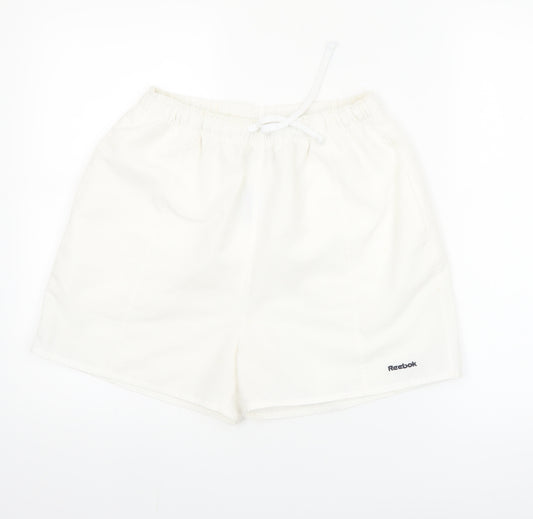 Reebok Women White Size 12 Bermuda Sports Shorts
