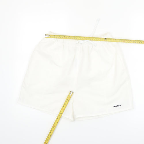 Reebok Women White Size 12 Bermuda Sports Shorts