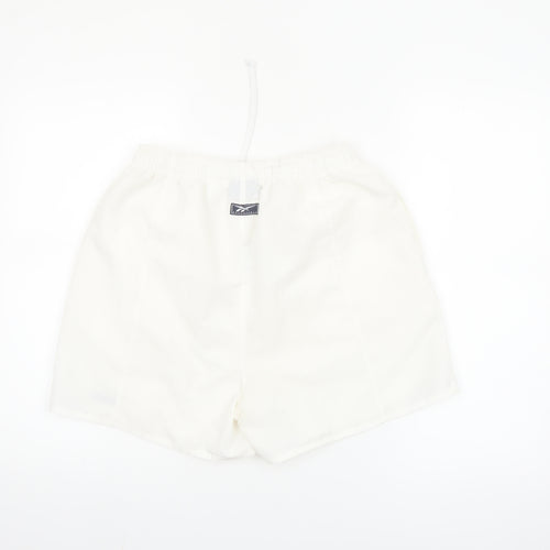 Reebok Women White Size 12 Bermuda Sports Shorts