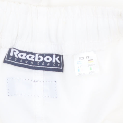 Reebok Women White Size 12 Bermuda Sports Shorts