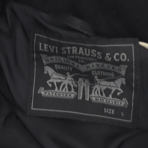 Levi Strauss & Co. Men's Black L Hooded Parka Jacket