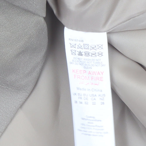PrettyLittleThing Women Beige Plus Size 26 Faux Leather Blazer