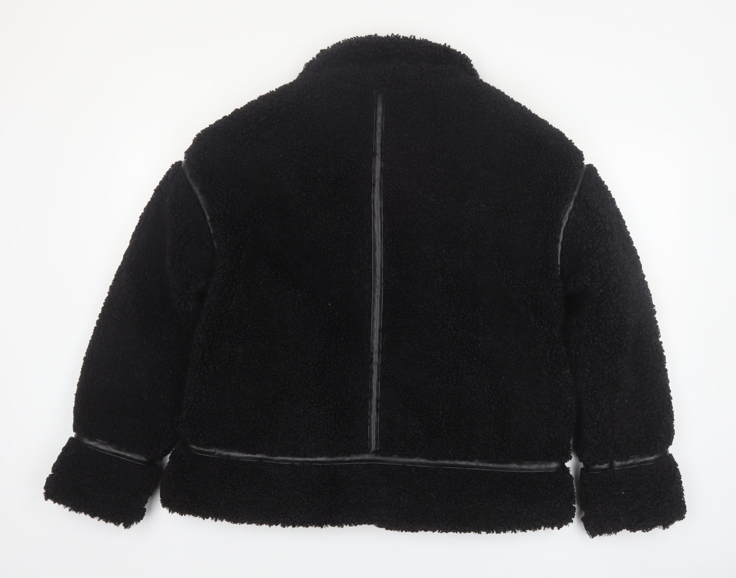 Papaya Women’s Black Faux Shearling Bomber Jacket Size 12