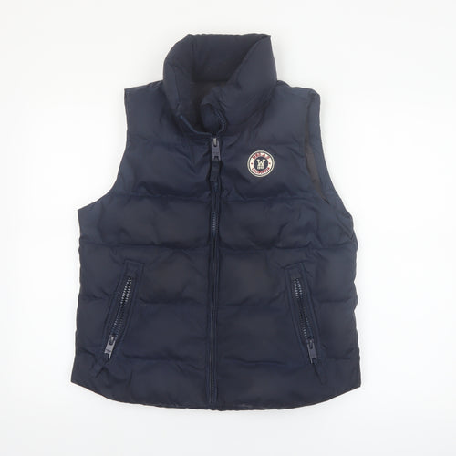 WHO.A.U Women Blue Puffer Waistcoat Size 14 Varsity Style