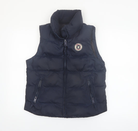 WHO.A.U Women Blue Puffer Waistcoat Size 14 Varsity Style