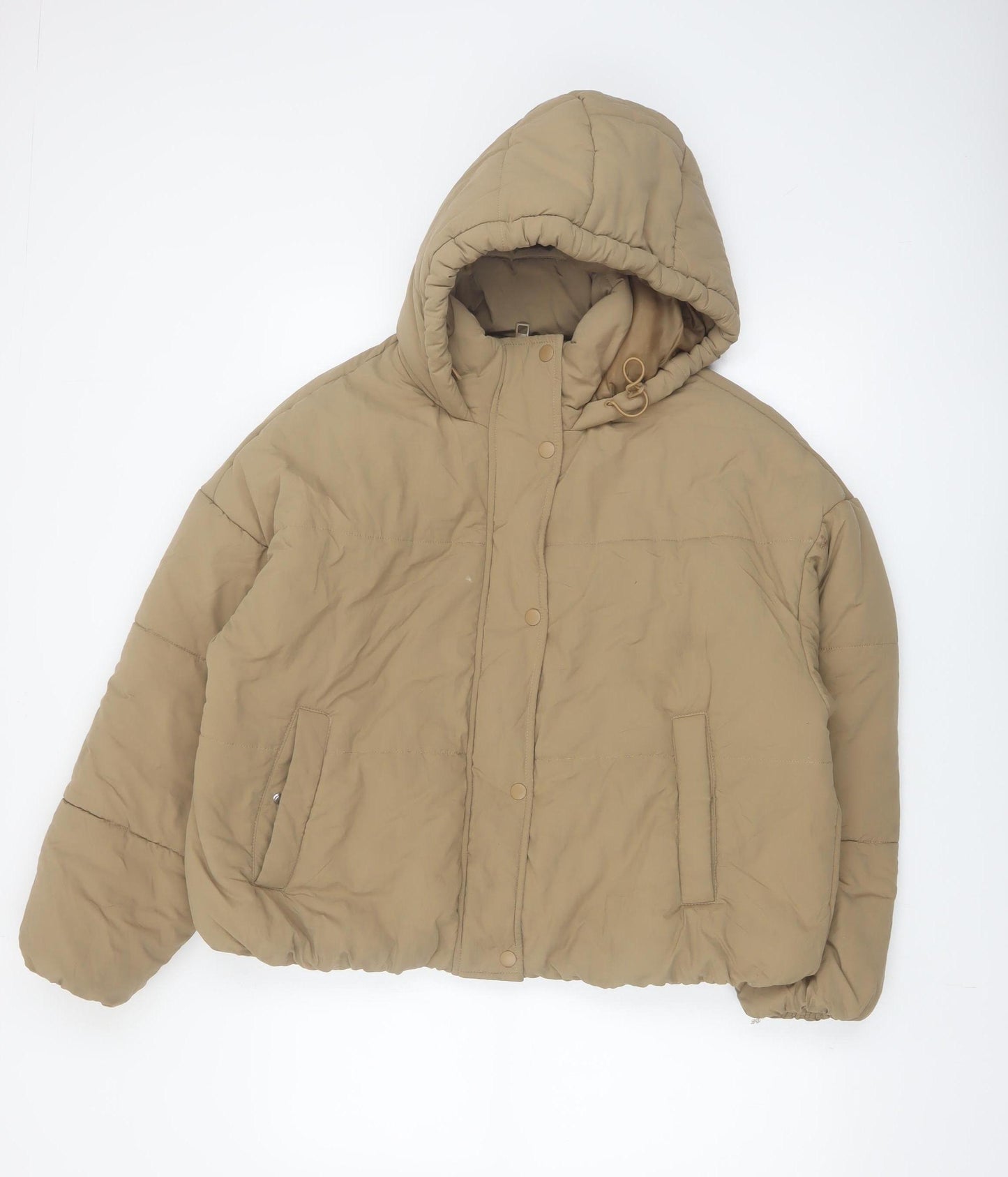 Marks and Spencer Women's Beige Hooded Puffer Jacket Size 16