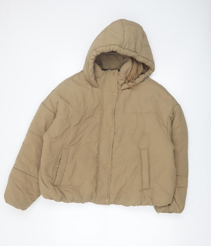 Marks and Spencer Women's Beige Hooded Puffer Jacket Size 16