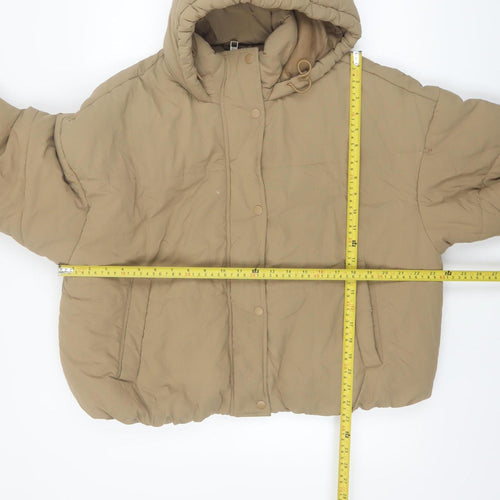 Marks and Spencer Women's Beige Hooded Puffer Jacket Size 16