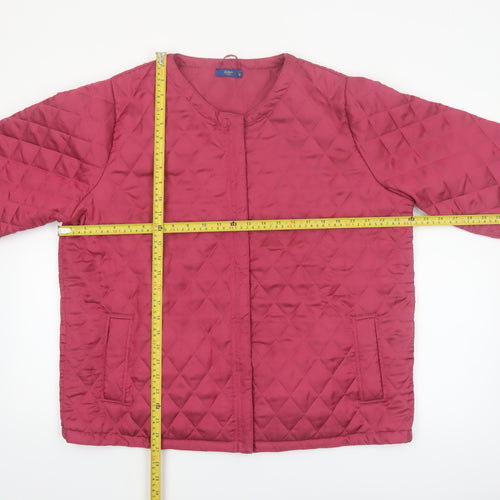 Cotton Traders Women's Pink Quilted Mid-Length Jacket Size 20