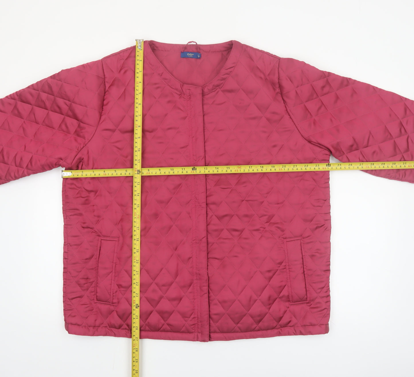 Cotton Traders Women's Pink Quilted Mid-Length Jacket Size 20
