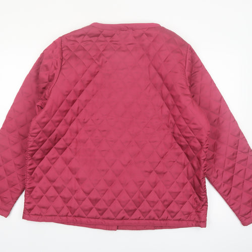 Cotton Traders Women's Pink Quilted Mid-Length Jacket Size 20