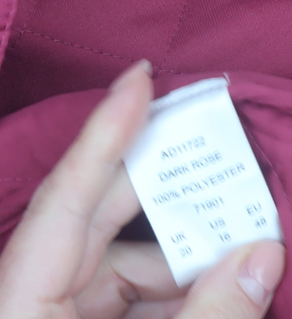 Cotton Traders Women's Pink Quilted Mid-Length Jacket Size 20