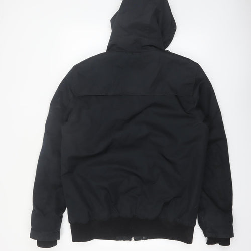 Henleys Womens Black Hooded Parka Jacket M Regular Winter Lined
