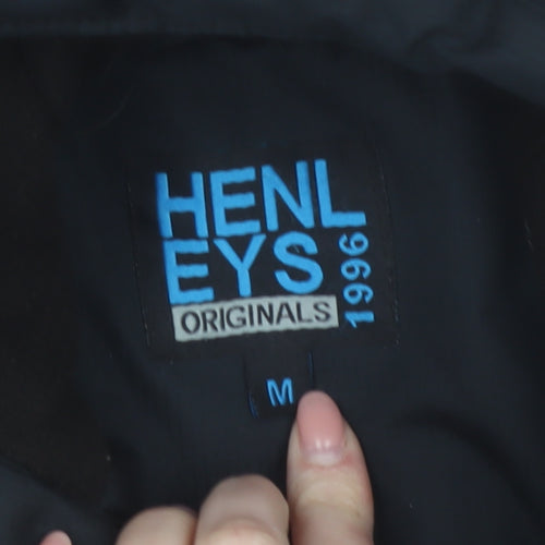 Henleys Womens Black Hooded Parka Jacket M Regular Winter Lined