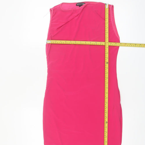 PrettyLittleThing Women Pink Bodycon Sleeveless Short Dress UK10