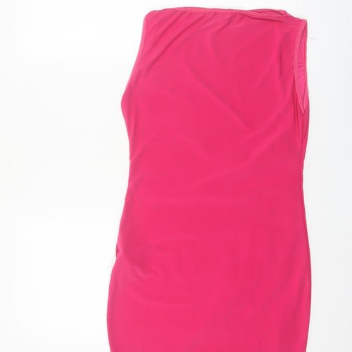 PrettyLittleThing Women Pink Bodycon Sleeveless Short Dress UK10