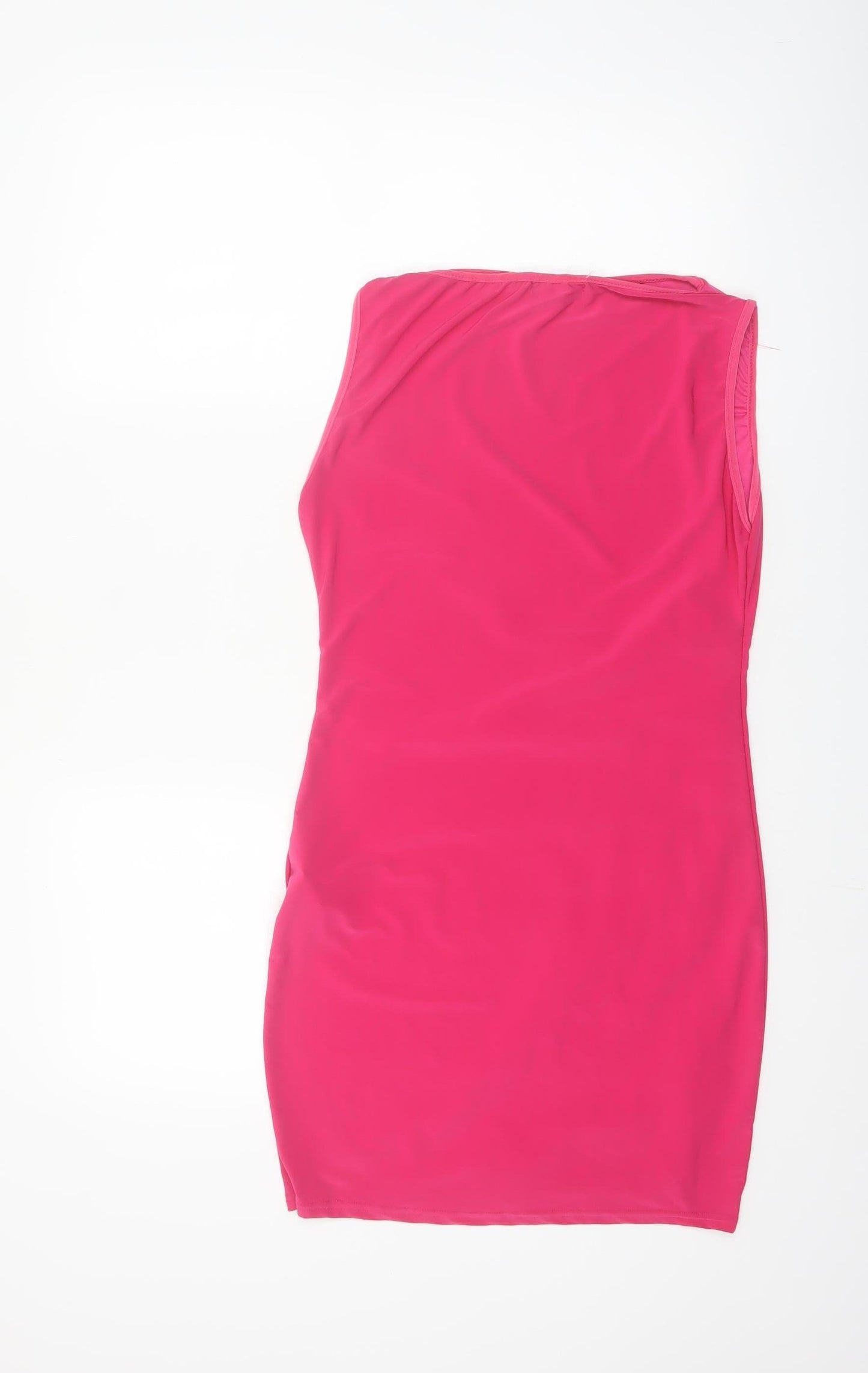 PrettyLittleThing Women Pink Bodycon Sleeveless Short Dress UK10