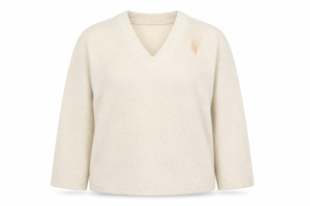 Marks and Spencer Women’s Beige V-Neck Knit Jumper M
