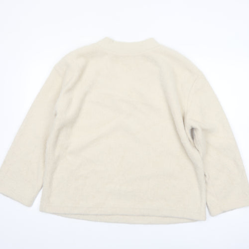 Marks and Spencer Women’s Beige V-Neck Knit Jumper M