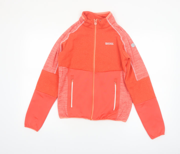 Regatta Girls Orange Soft Shell Full Zip Lightweight Jacket 14 Years