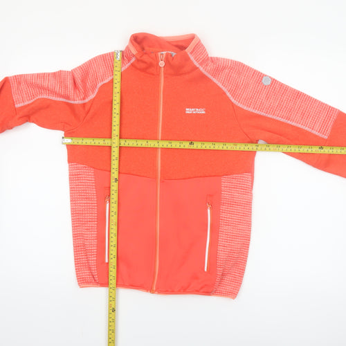 Regatta Girls Orange Soft Shell Full Zip Lightweight Jacket 14 Years