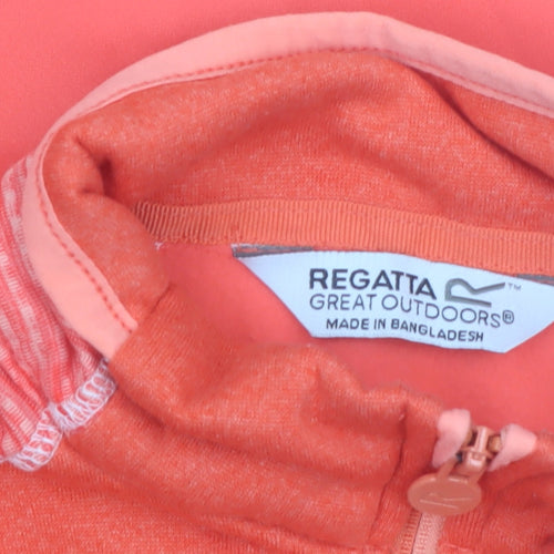 Regatta Girls Orange Soft Shell Full Zip Lightweight Jacket 14 Years