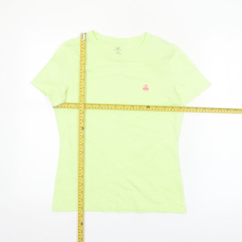 Brooks Brothers Women's Green Cotton Crew Neck T-Shirt Size S
