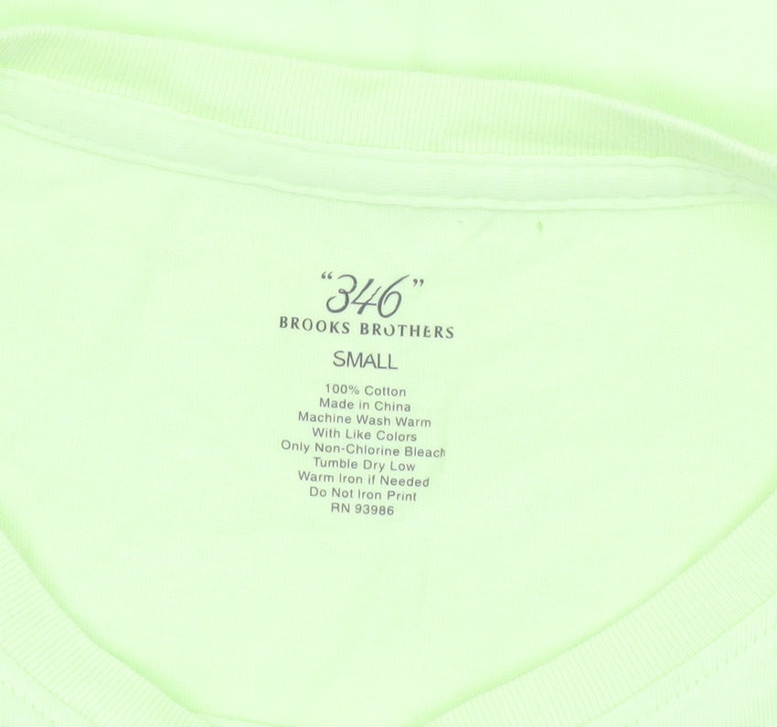 Brooks Brothers Women's Green Cotton Crew Neck T-Shirt Size S