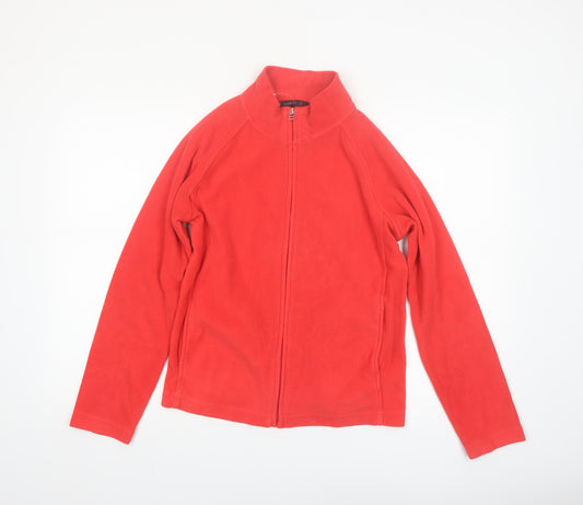 Dunnes Women’s Red Fleece Full Zip Casual Jacket Size 12